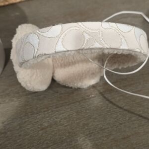 Coach Cream & White Signature On-Ear Headphones